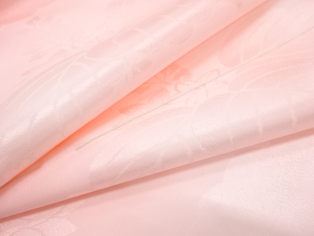  アンティーク　菊に桐模様織り出し　長襦袢地反物